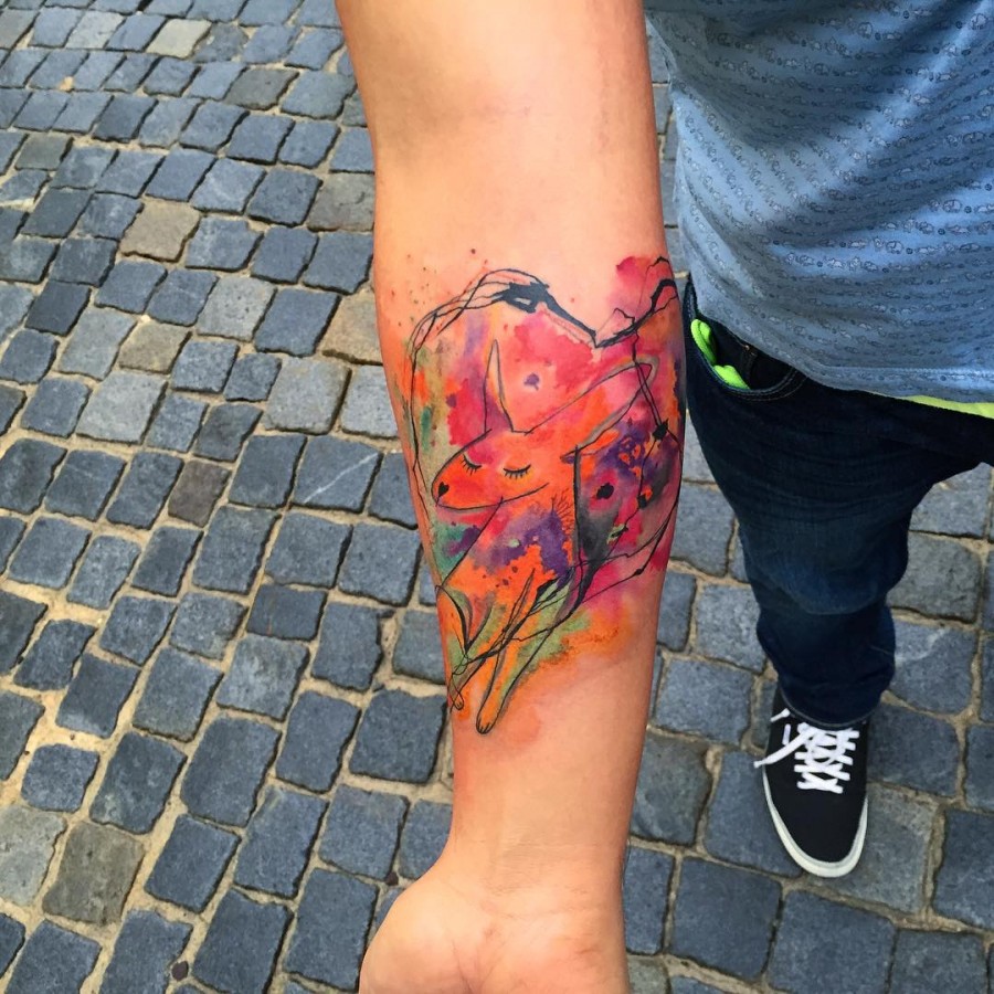 Watercolor Tattoos By Ondrash