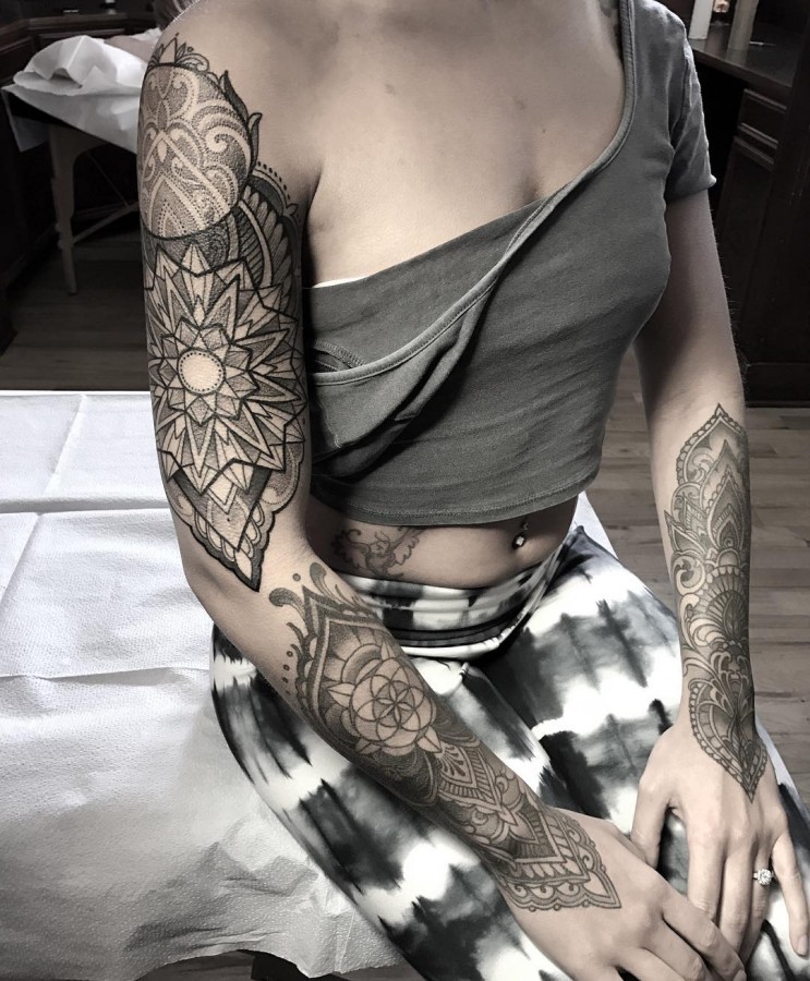 Mandala Sleeve Tattoos