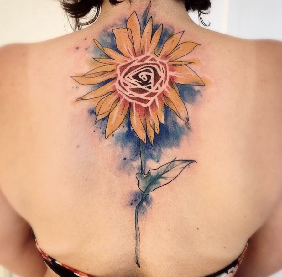 Watercolor Flower Tattoos