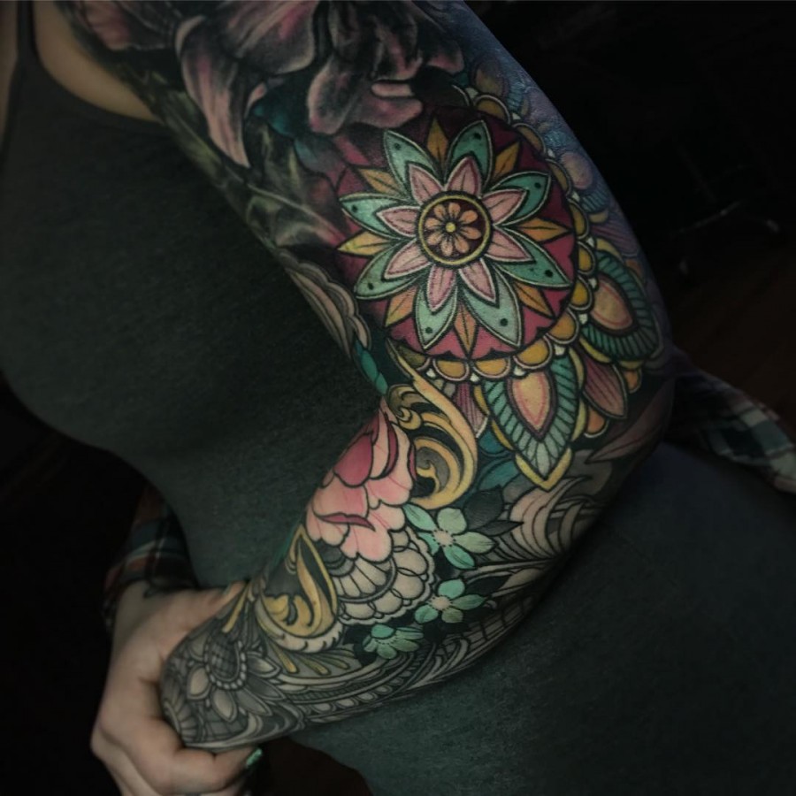 Mandala Sleeve Tattoos