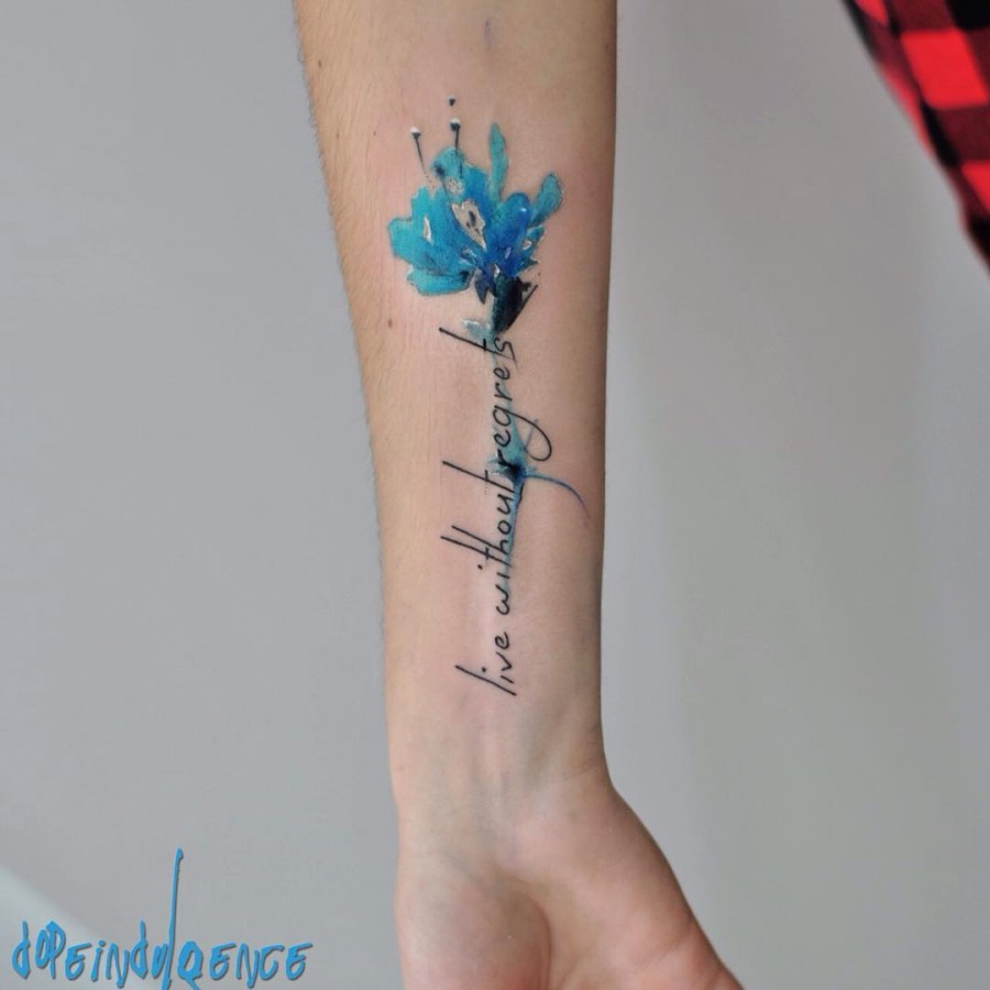 Watercolor Flower Tattoos