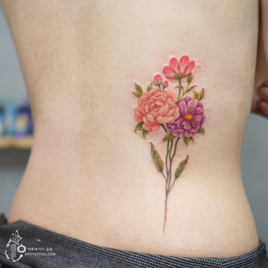 Watercolor Flower Tattoos