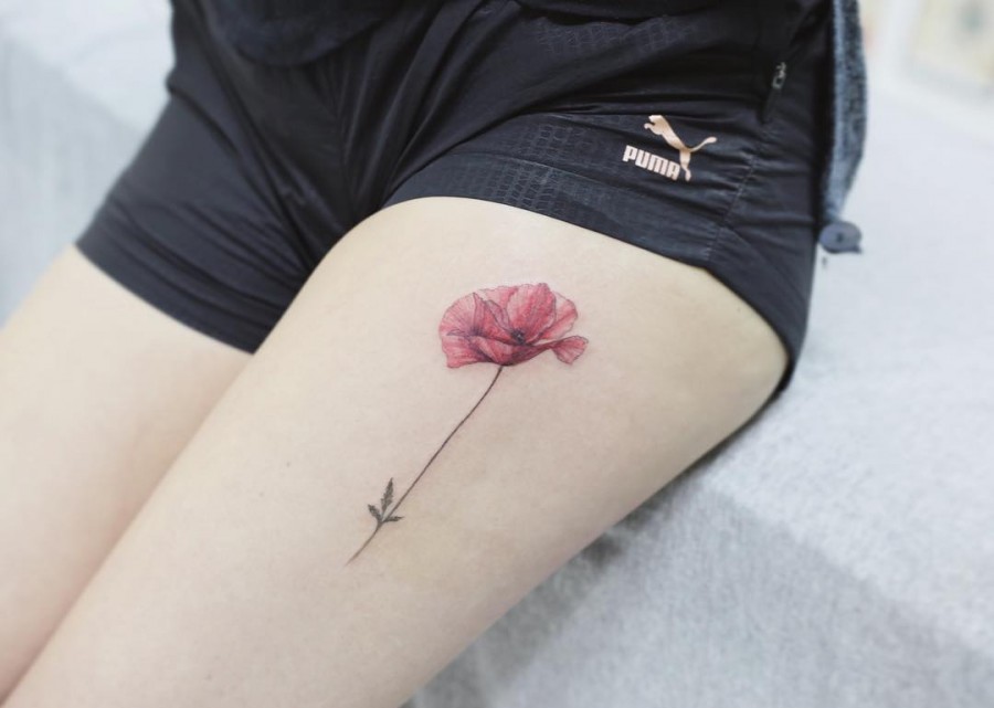 Watercolor Flower Tattoos