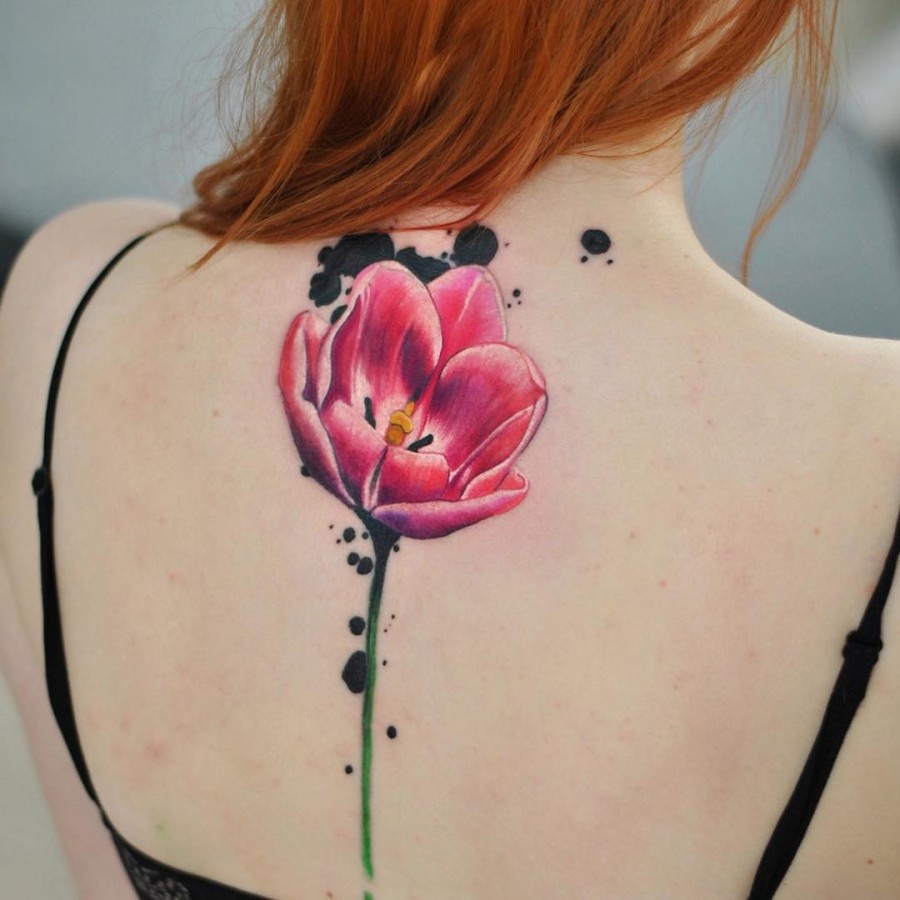 Watercolor Flower Tattoos