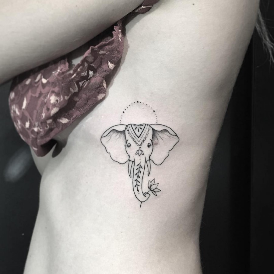 elephant tattoo by miltonreistatuador