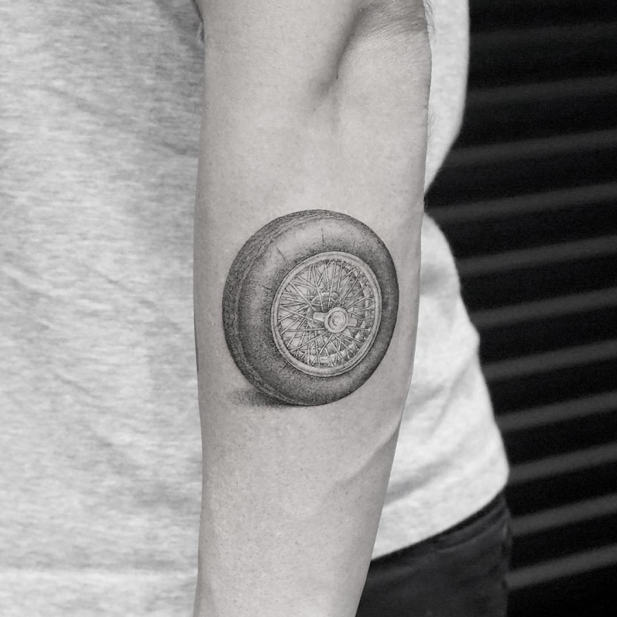 fancy wheels tattoo