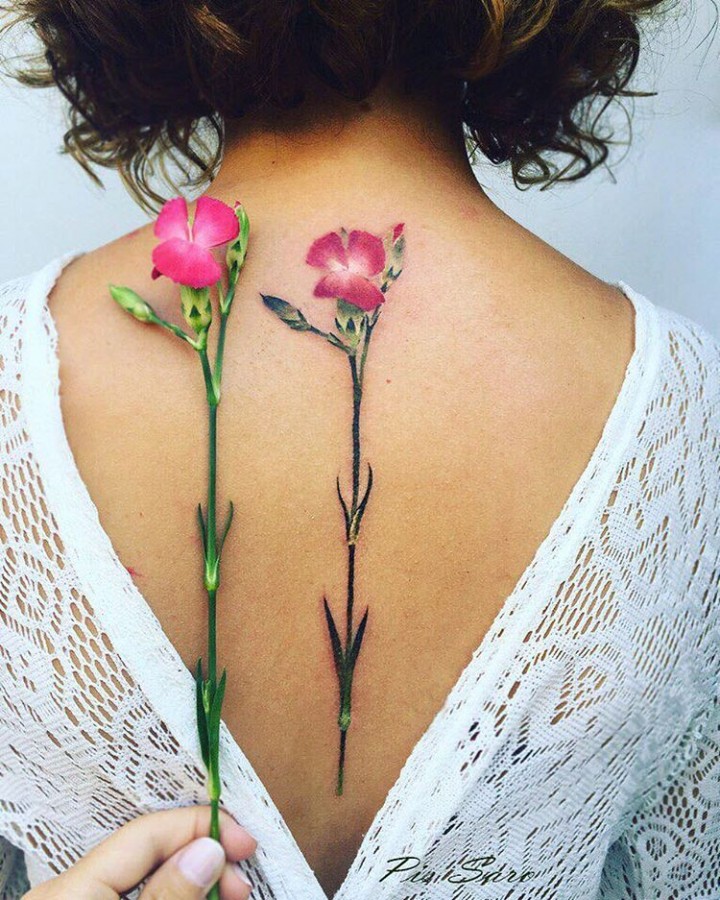 Watercolor Flower Tattoos