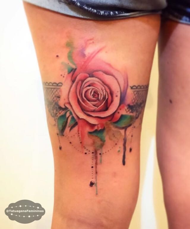 Watercolor Flower Tattoos