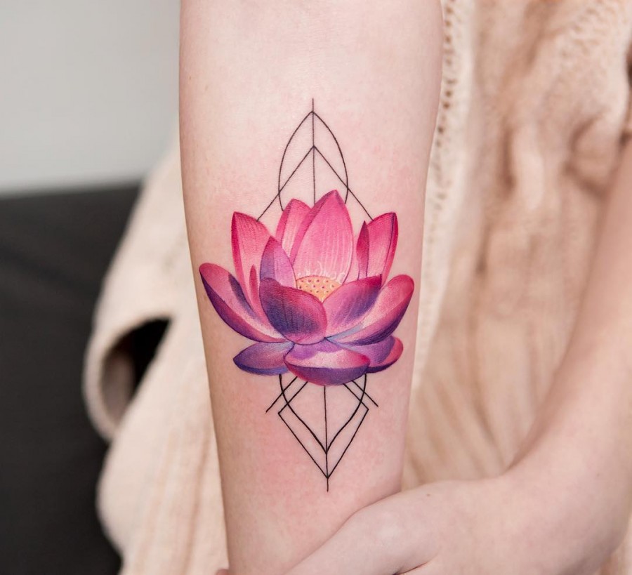 Watercolor Flower Tattoos