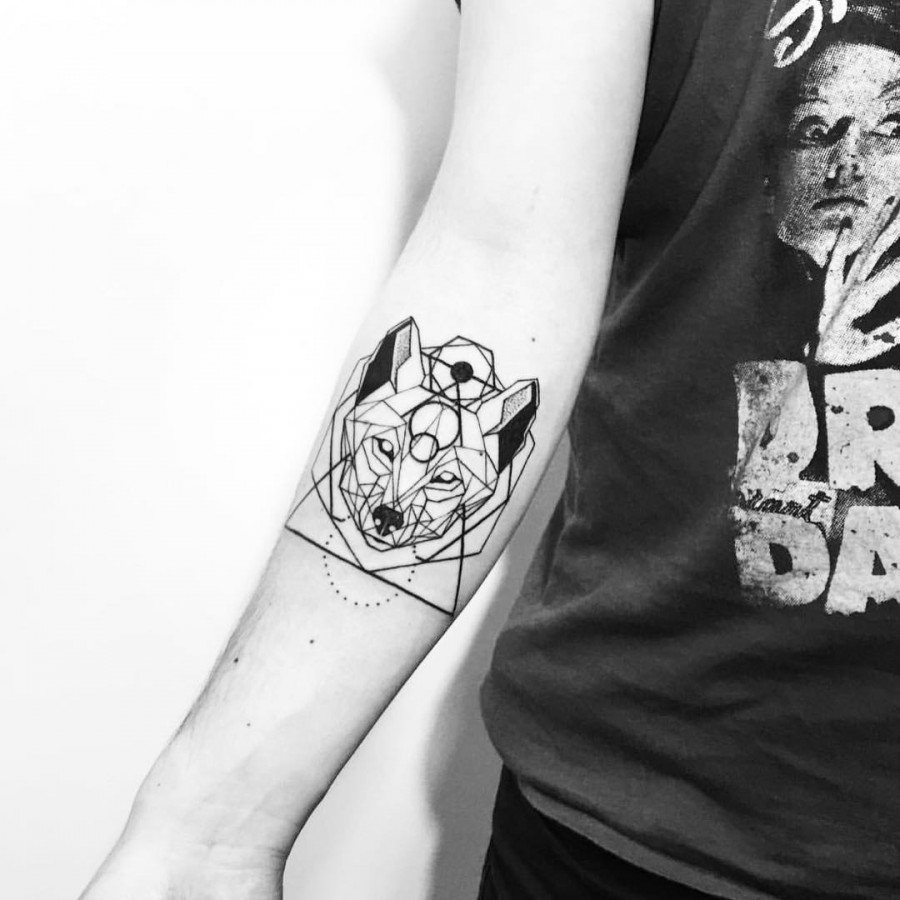 geometric tattoo by daniel matsumoto