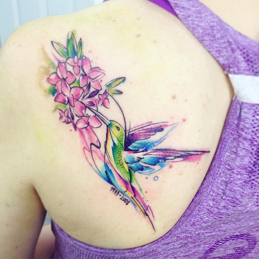 Watercolor Flower Tattoos