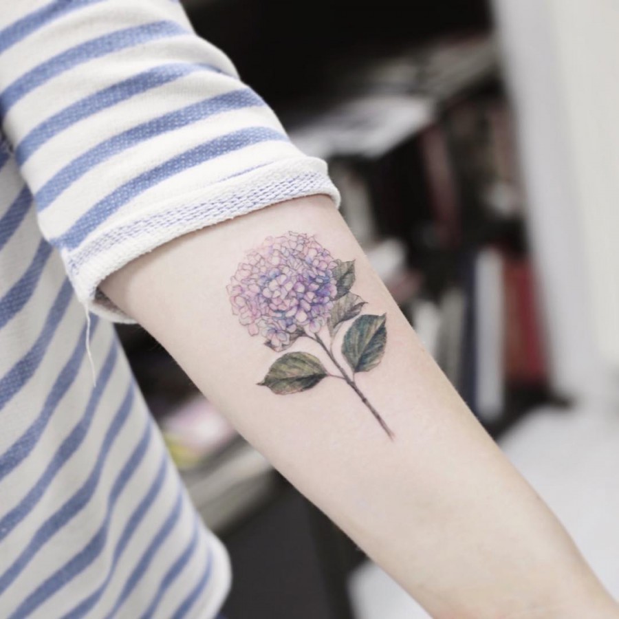 Watercolor Flower Tattoos