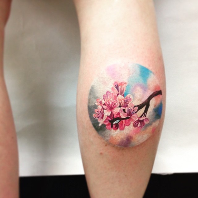 Watercolor Flower Tattoos