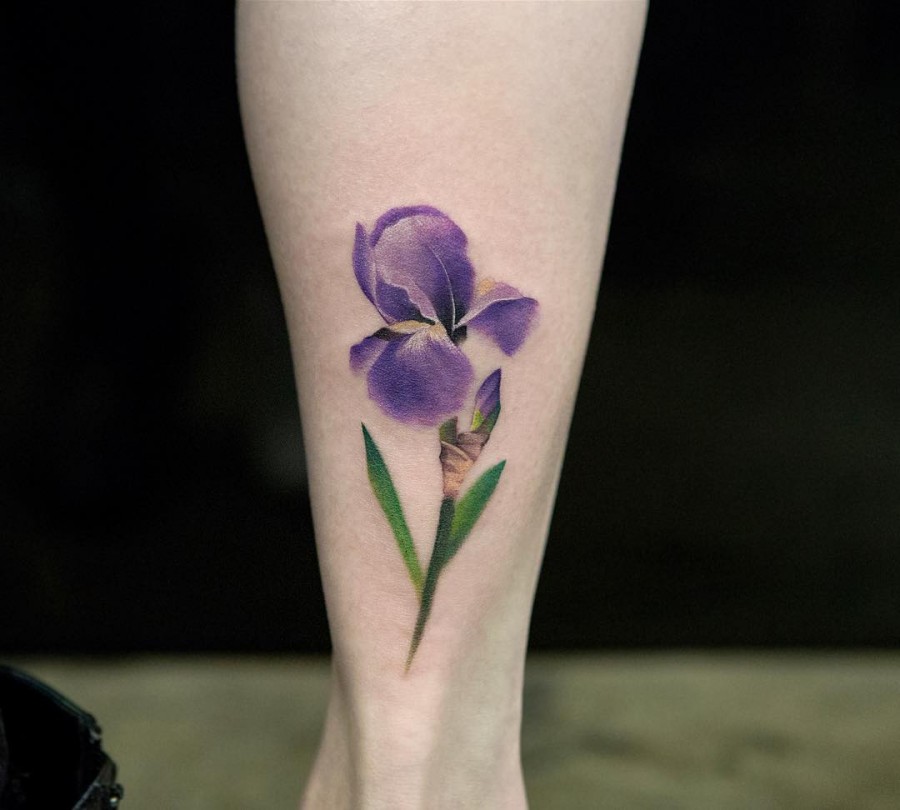 Watercolor Flower Tattoos