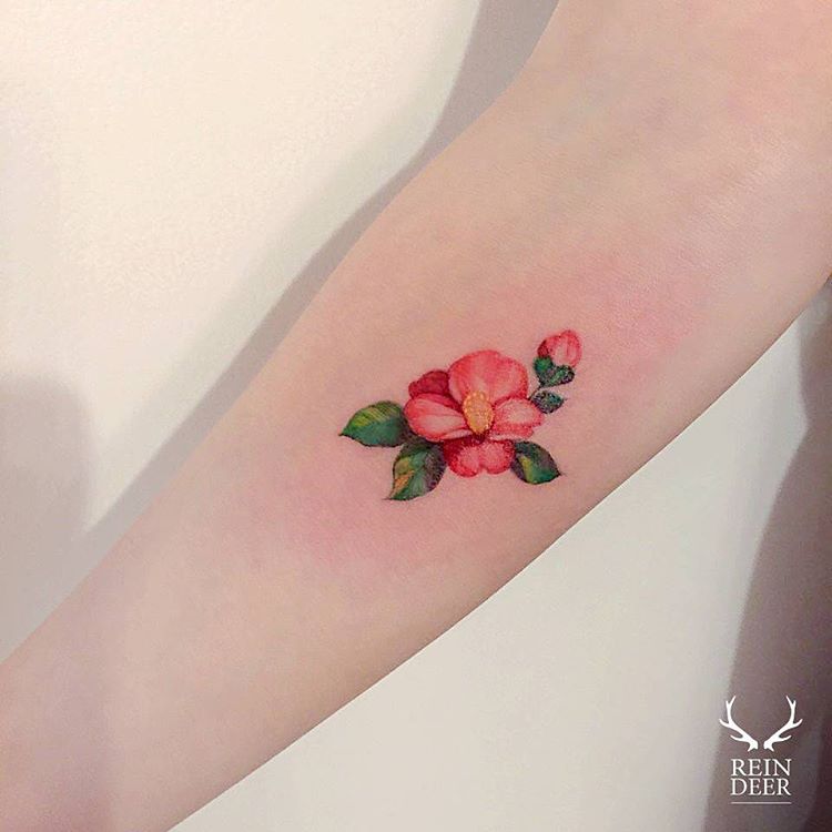 Watercolor Flower Tattoos