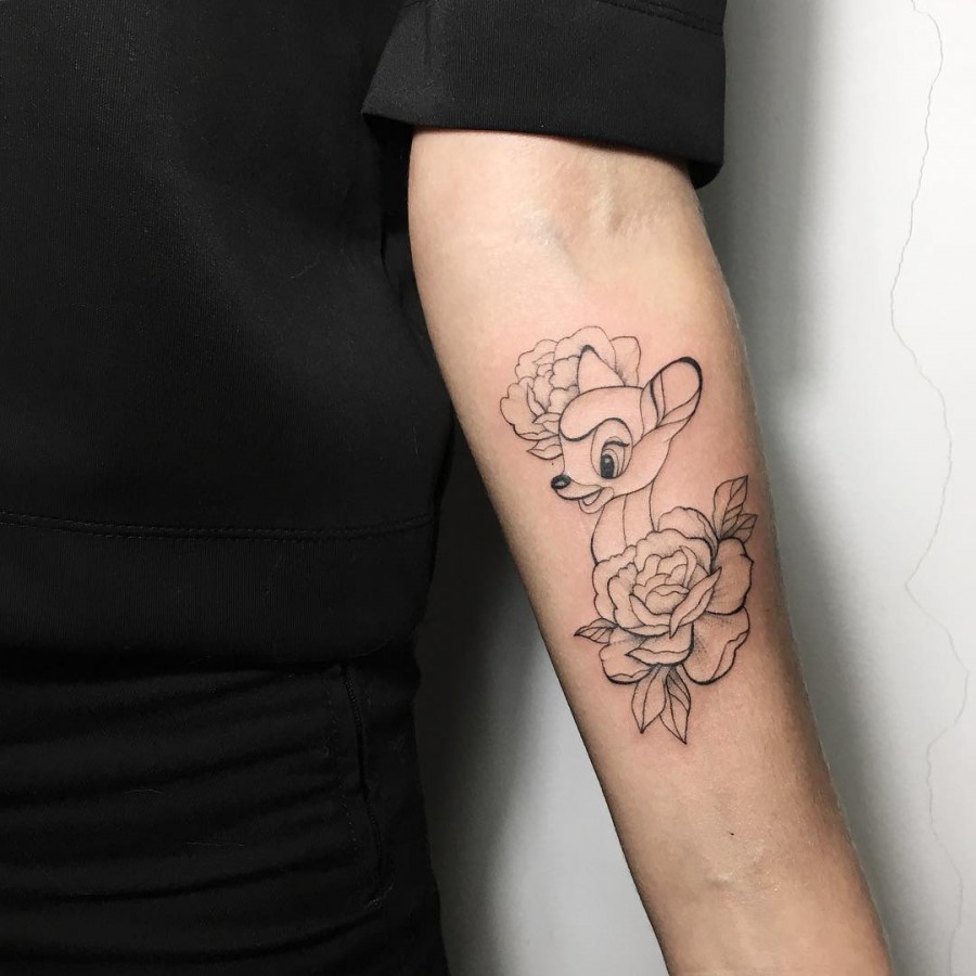 Blackwork Flower Tattoos