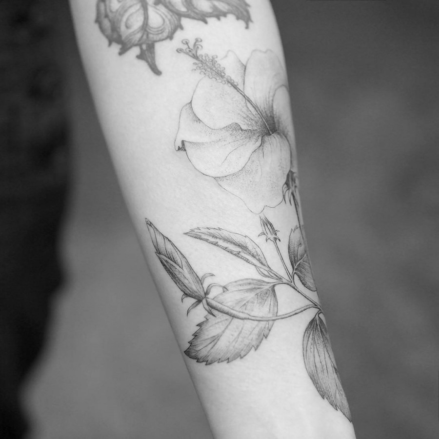 lovely flower tattoo