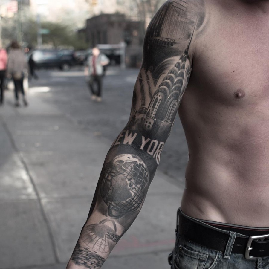 nyc view tattoo by anatolenyc