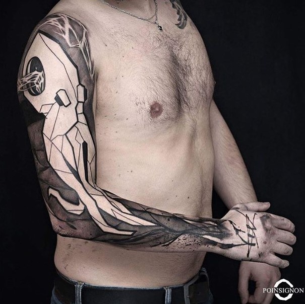 octopus full sleeve tattoo by olivierpoisignon
