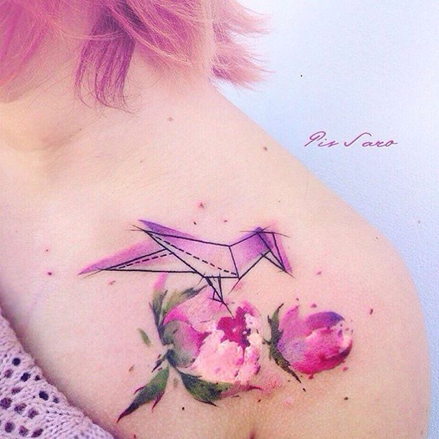 Watercolor Flower Tattoos