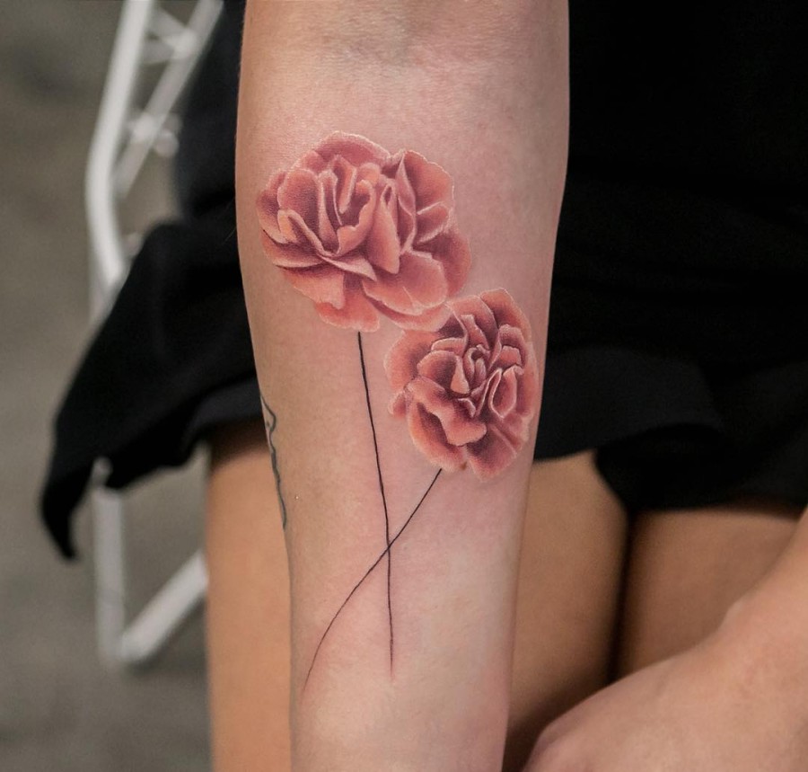 Watercolor Flower Tattoos