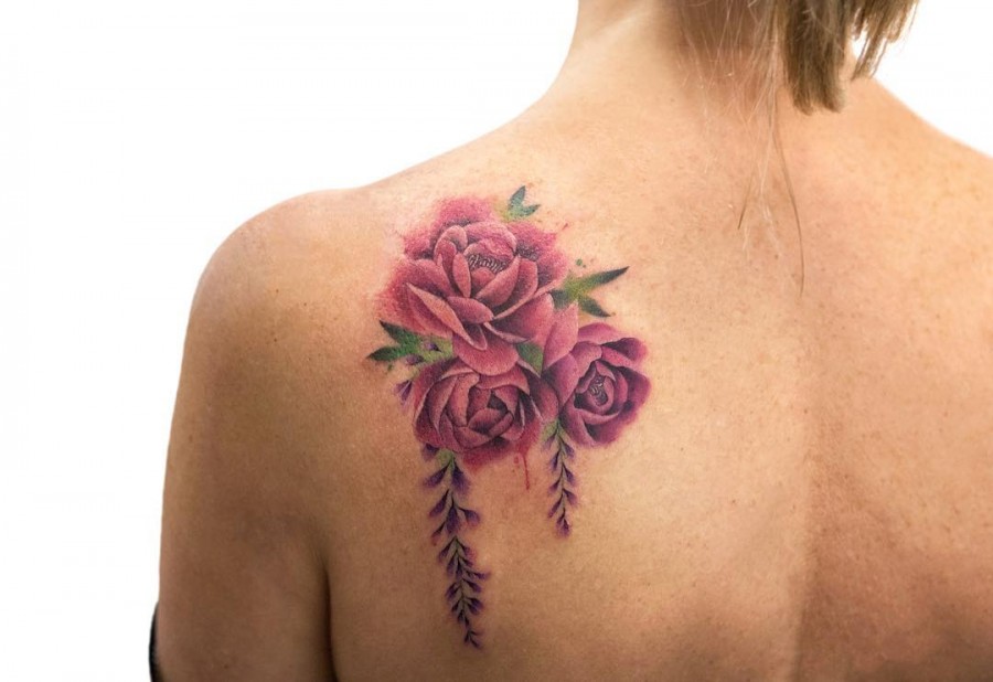 Watercolor Flower Tattoos