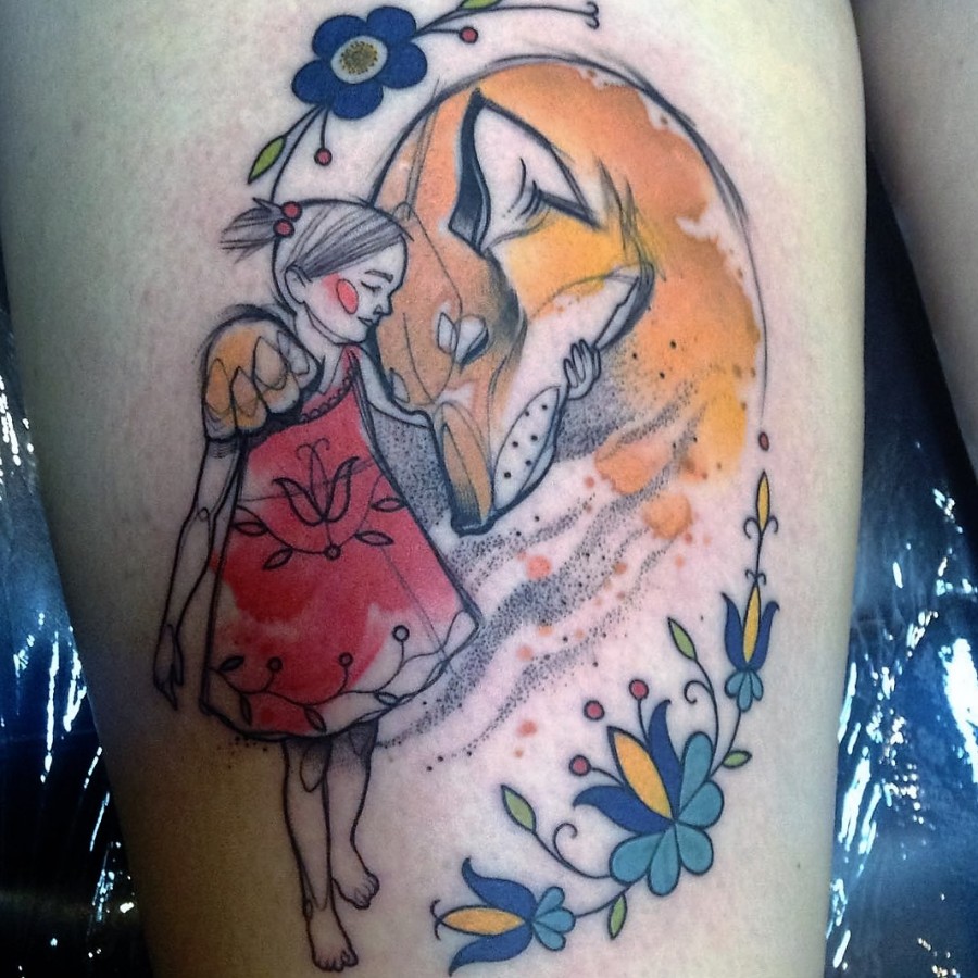 polish folklore tattoo by yadou_tattoo