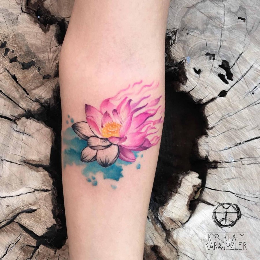 Watercolor Flower Tattoos