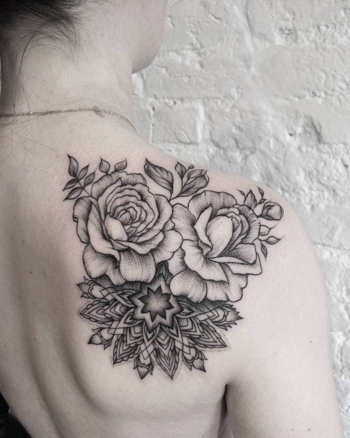 rose-and-mandala-tattoo-by-dasha-sumkina