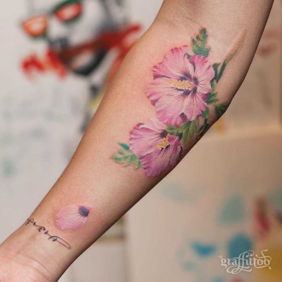 Watercolor Flower Tattoos