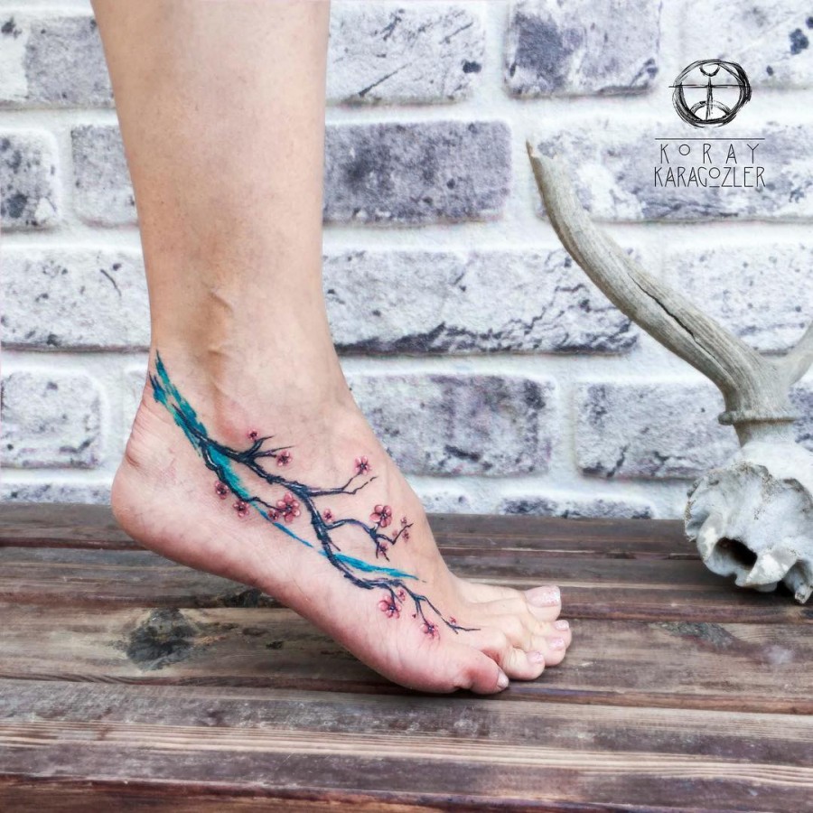 Watercolor Flower Tattoos