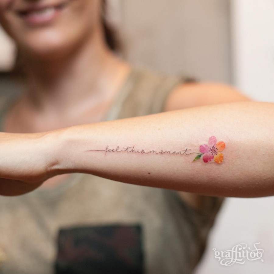 Watercolor Flower Tattoos