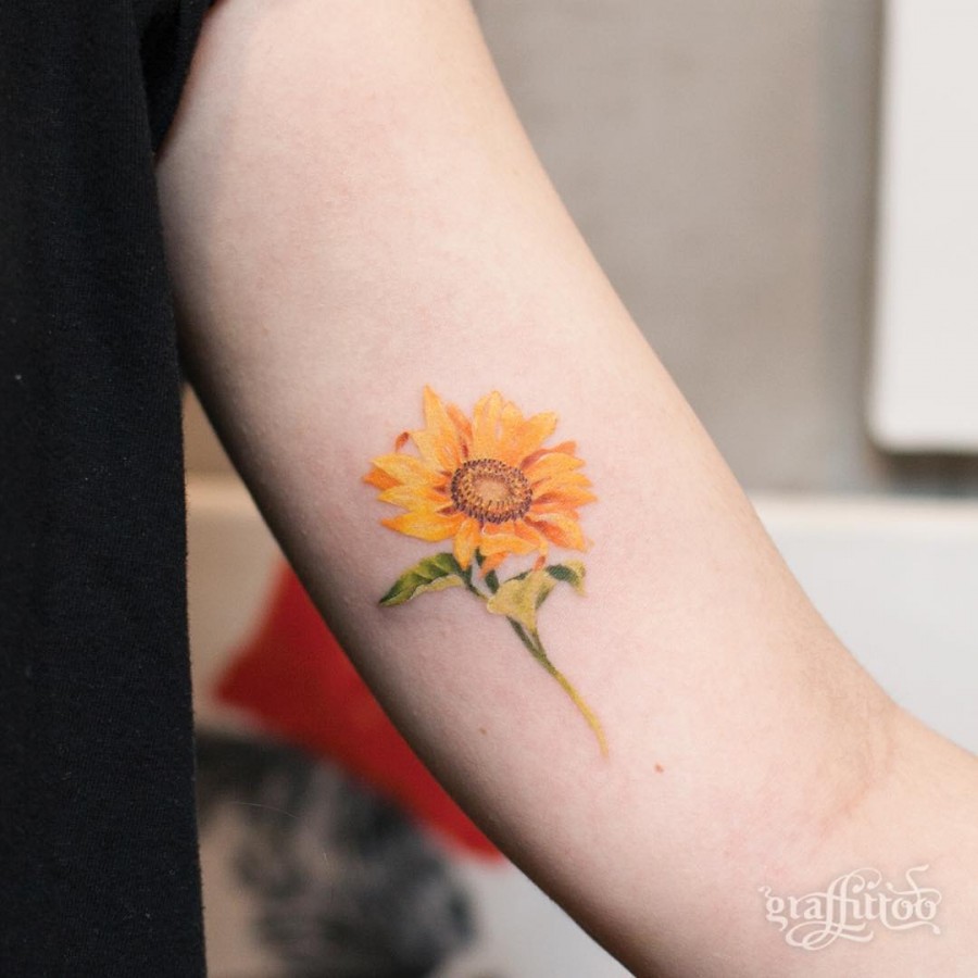 Watercolor Flower Tattoos