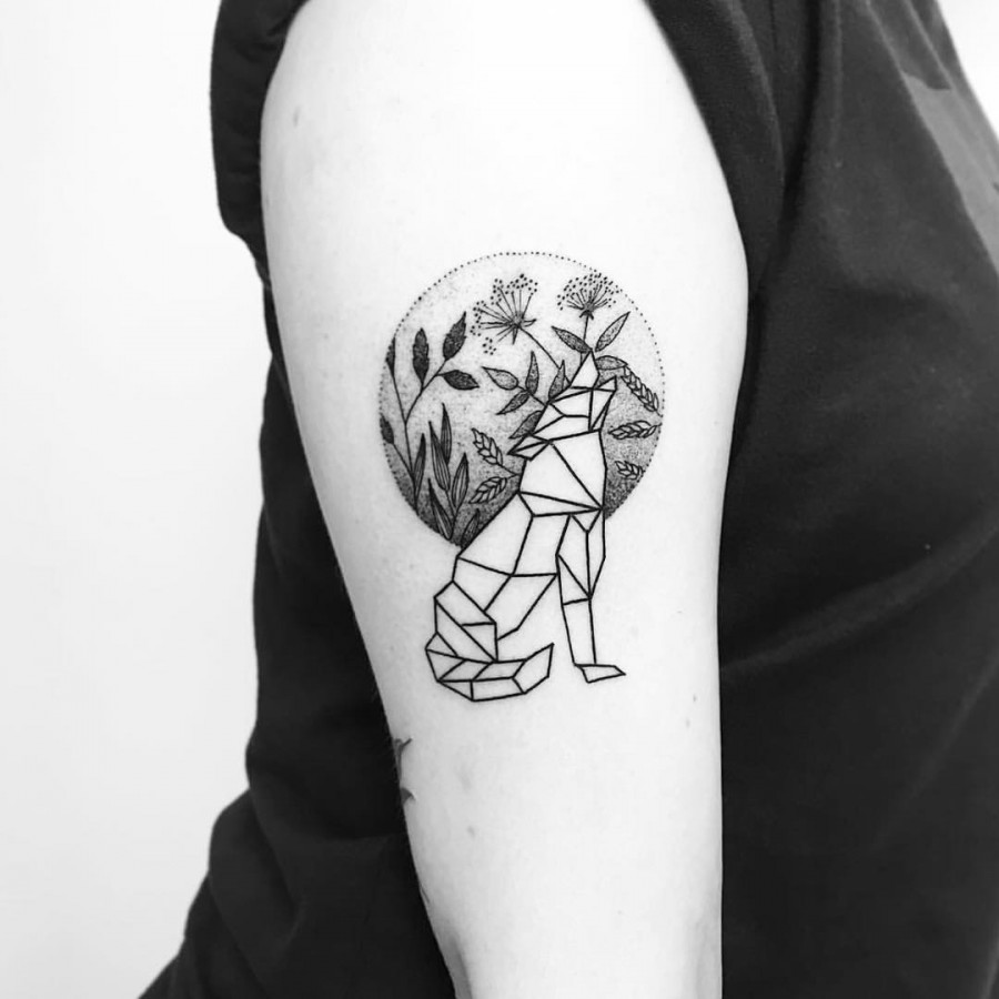 wolf tattoo by iosep