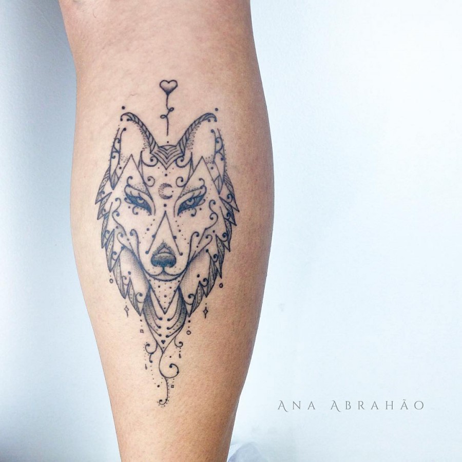 wolf tattoo by abrahaoana