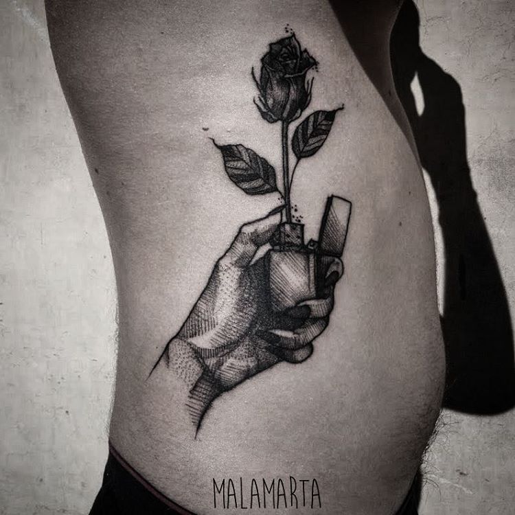 zippo sketch style tattoo by malamartaandink