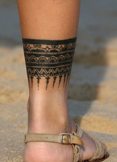 ankle tribal tattoo