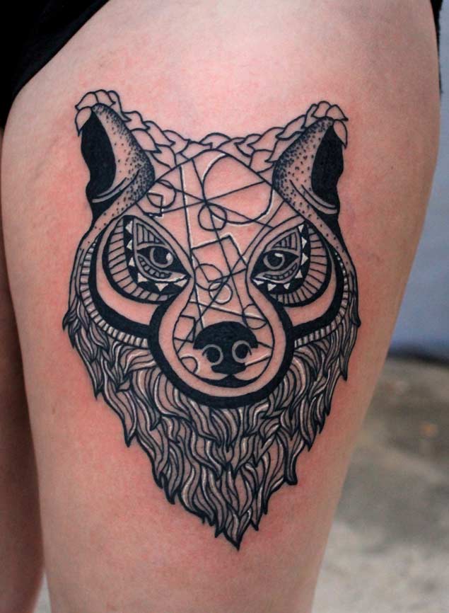 black-and-white-wolf-tattoos