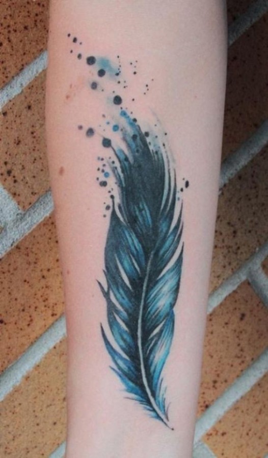 blue feather