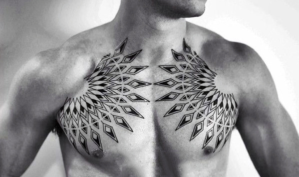 chest mandala tattoo