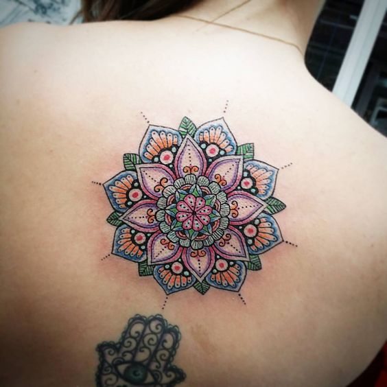 colorful mandala tattoo