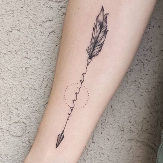 feathered arrow