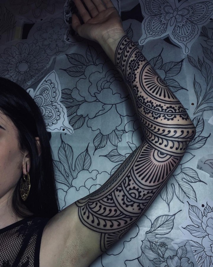 henna-inspired-full-sleeve-tattoo-by-savannahcolleen