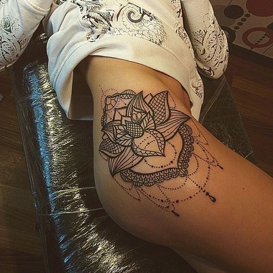 hip mandala tattoo