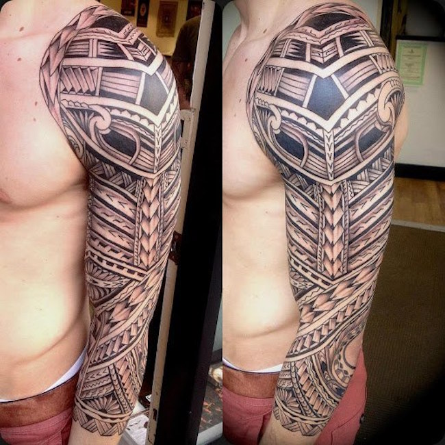 intricate islander tribal tattoo