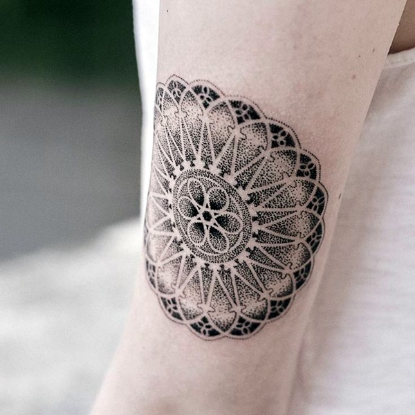 phenomenal dotwork mandala tattoo