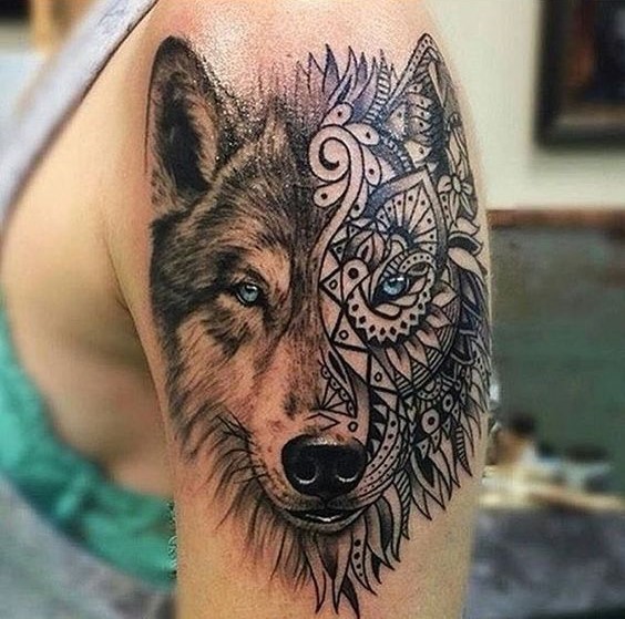 tribal-wolf-tattoos