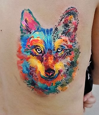 vivid-watercolor-wolf-tattoos