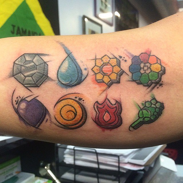 Pokemon element symbols tattoo