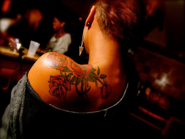 black female tattoo